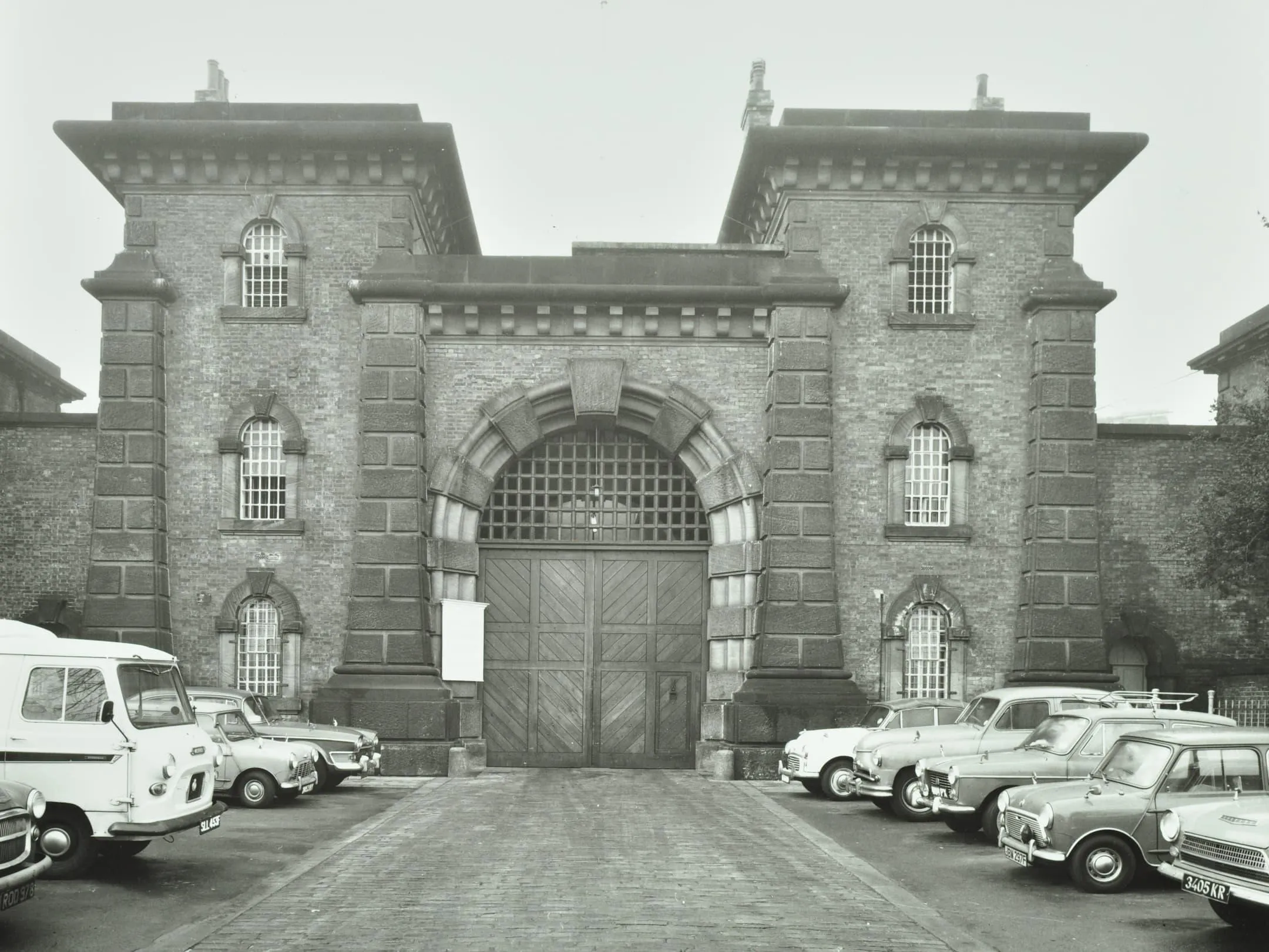 a large door and fortress-like entrance