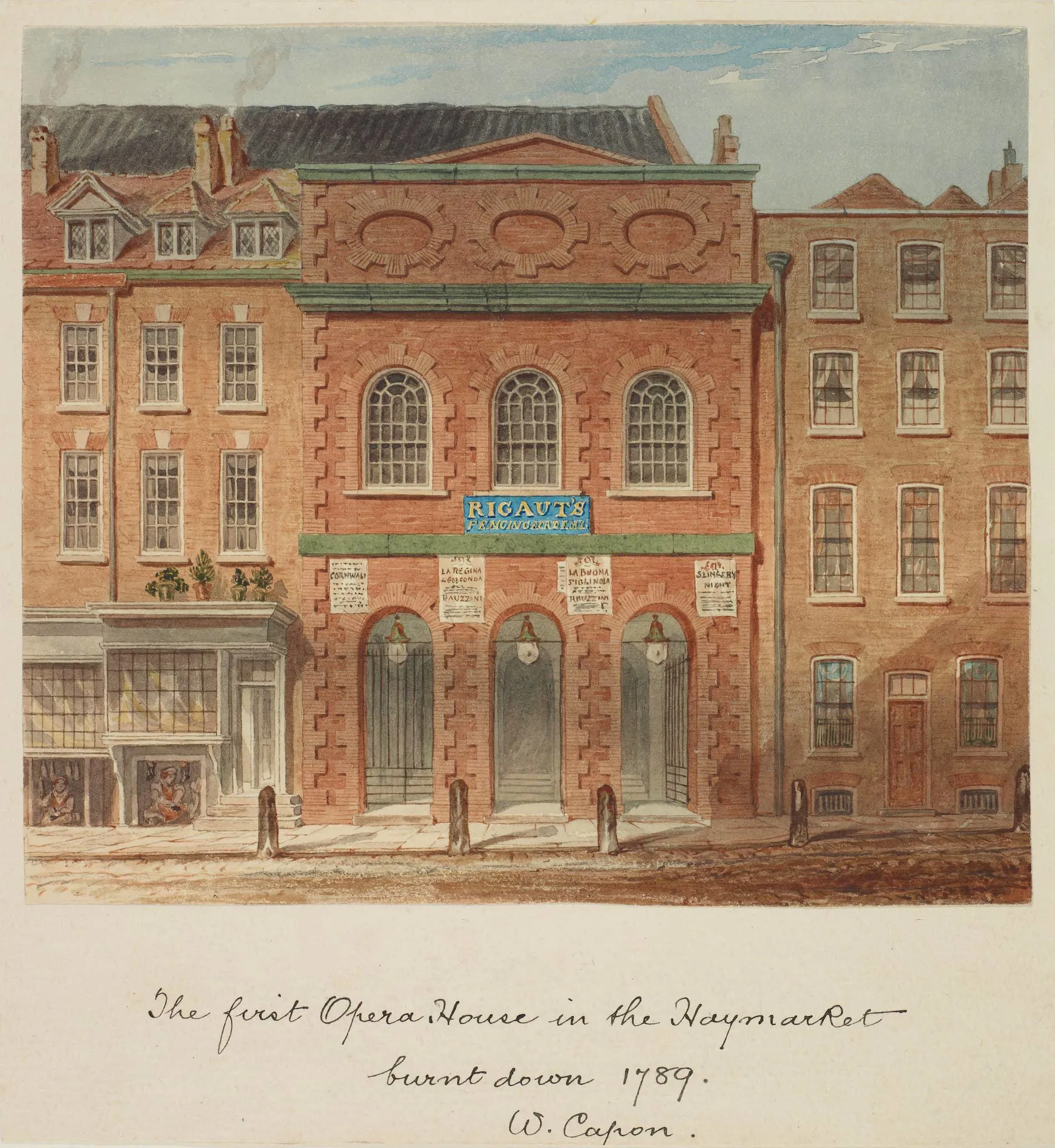 a red brick building on two storeys
