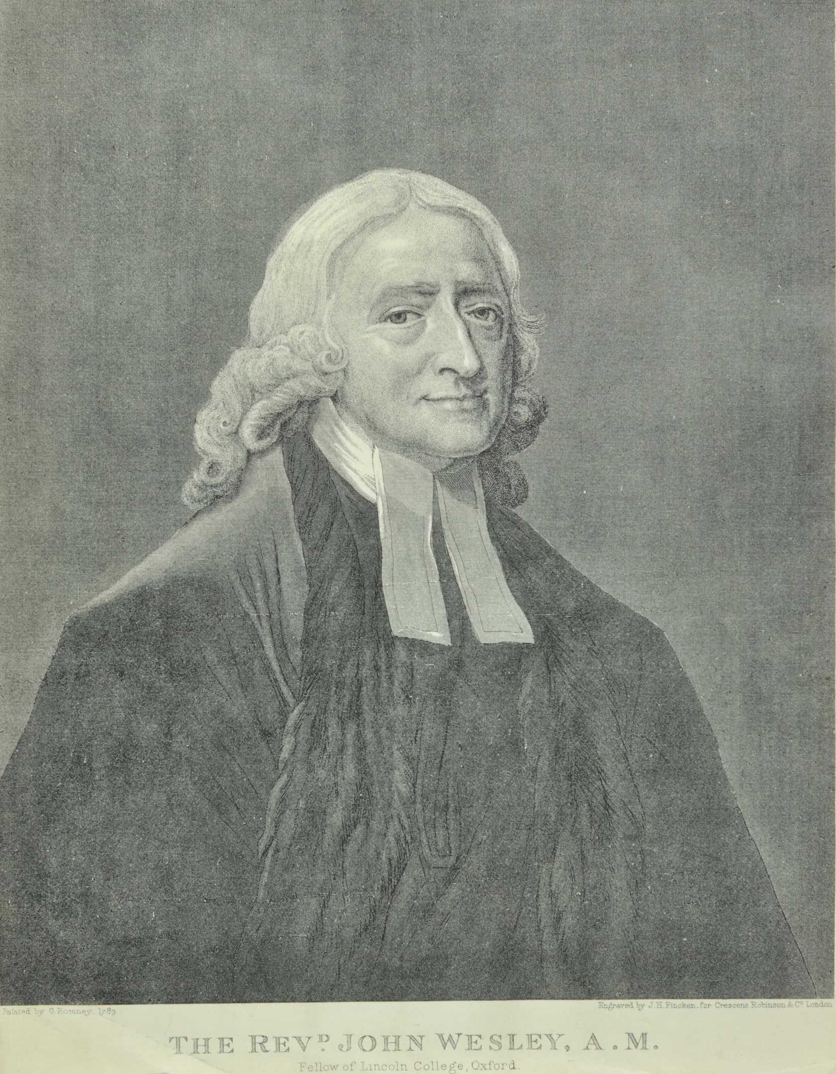 a reverend in eighteenth-century dress
