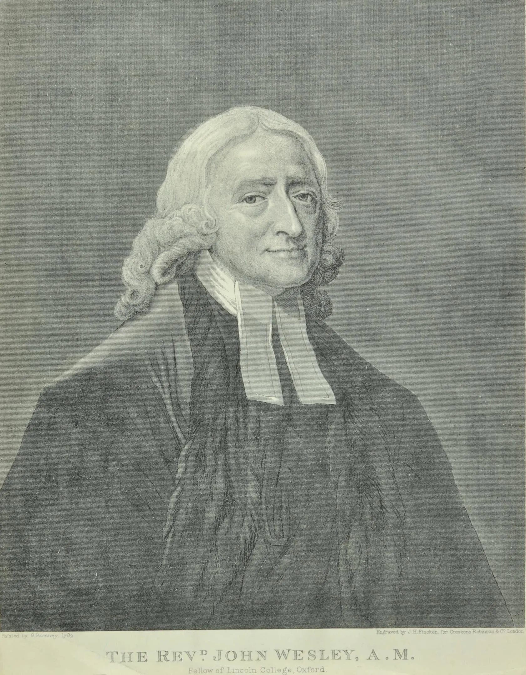 a reverend in eighteenth-century dress