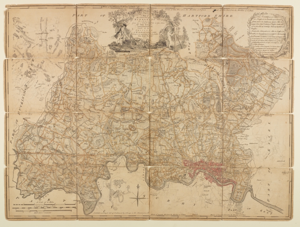 Map of the county of Middlesex, 1757