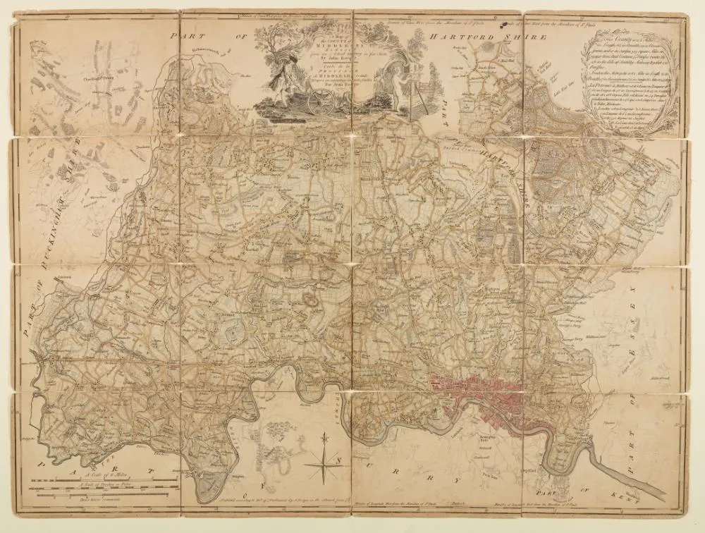 Map of the county of Middlesex, 1757