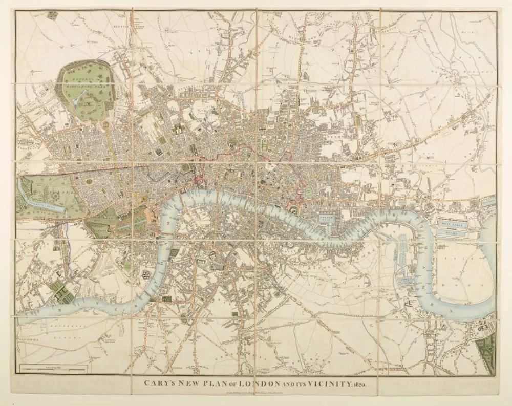 Cary's new plan of London and its vicinity, 1820.