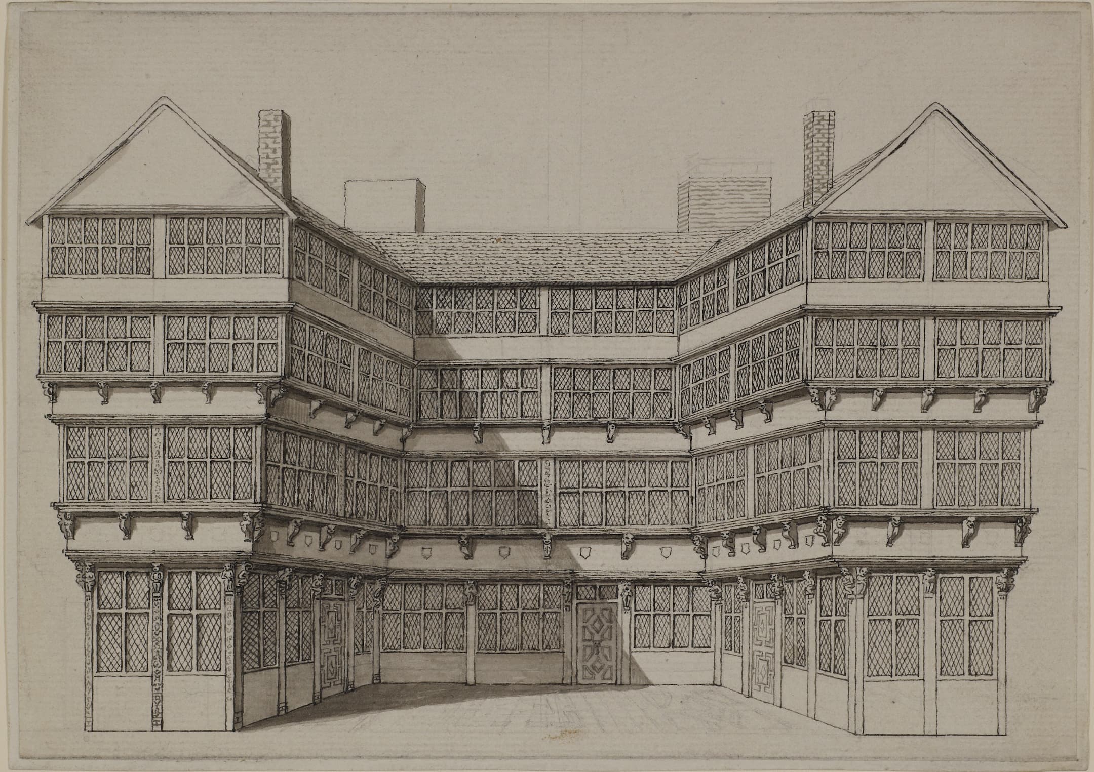 late sixteenth century building with wooden frame