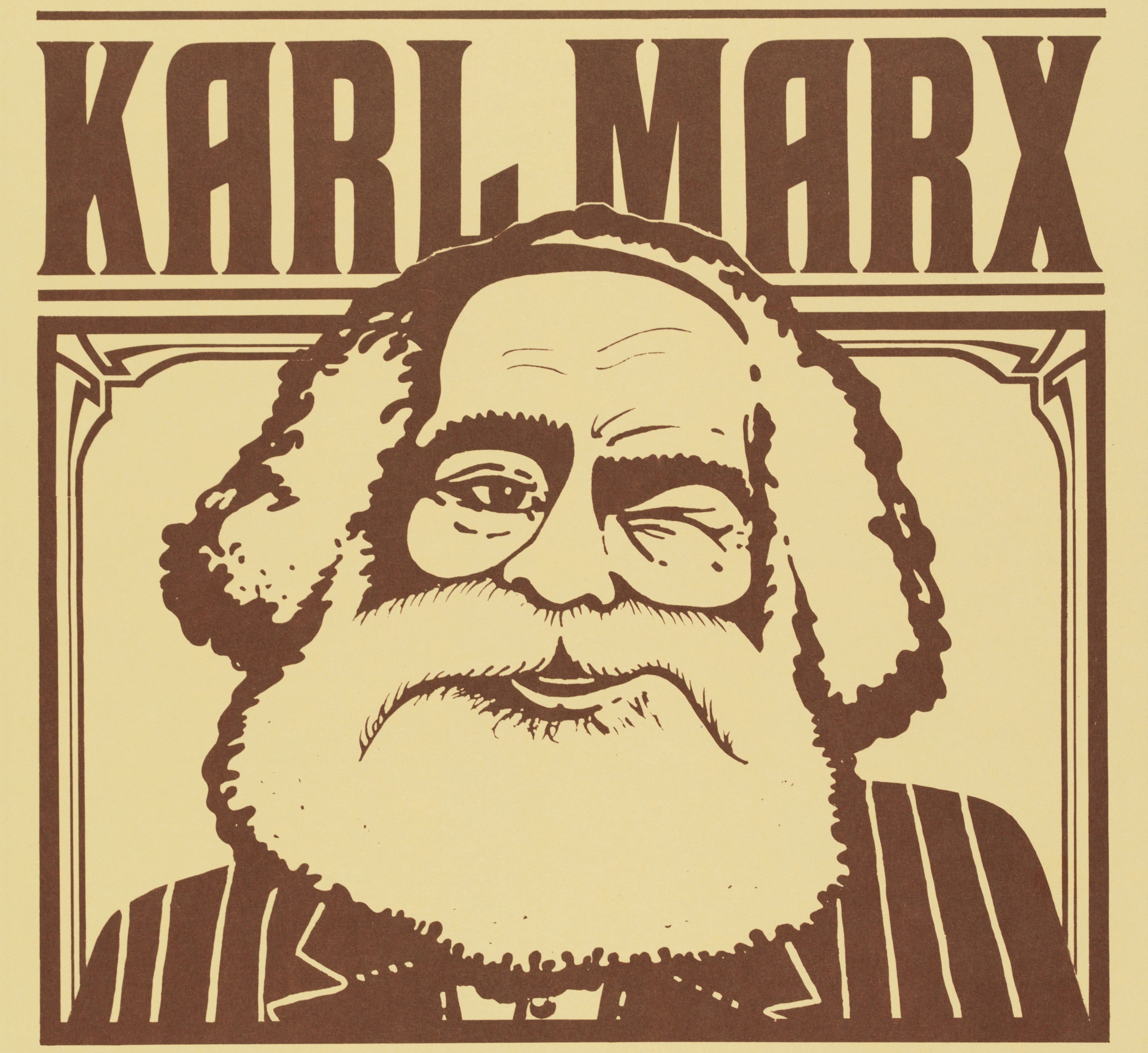 an illustration of a man with a white beard and hair, winking one eye