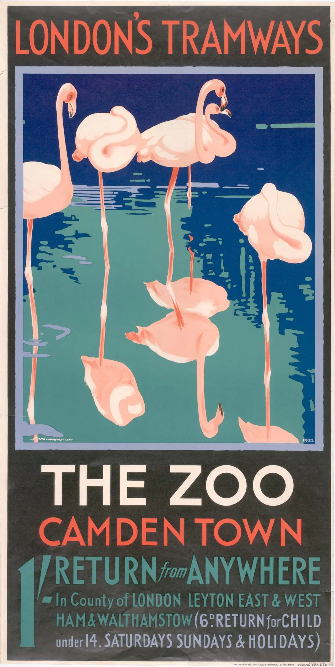 pink flamingos on a poster