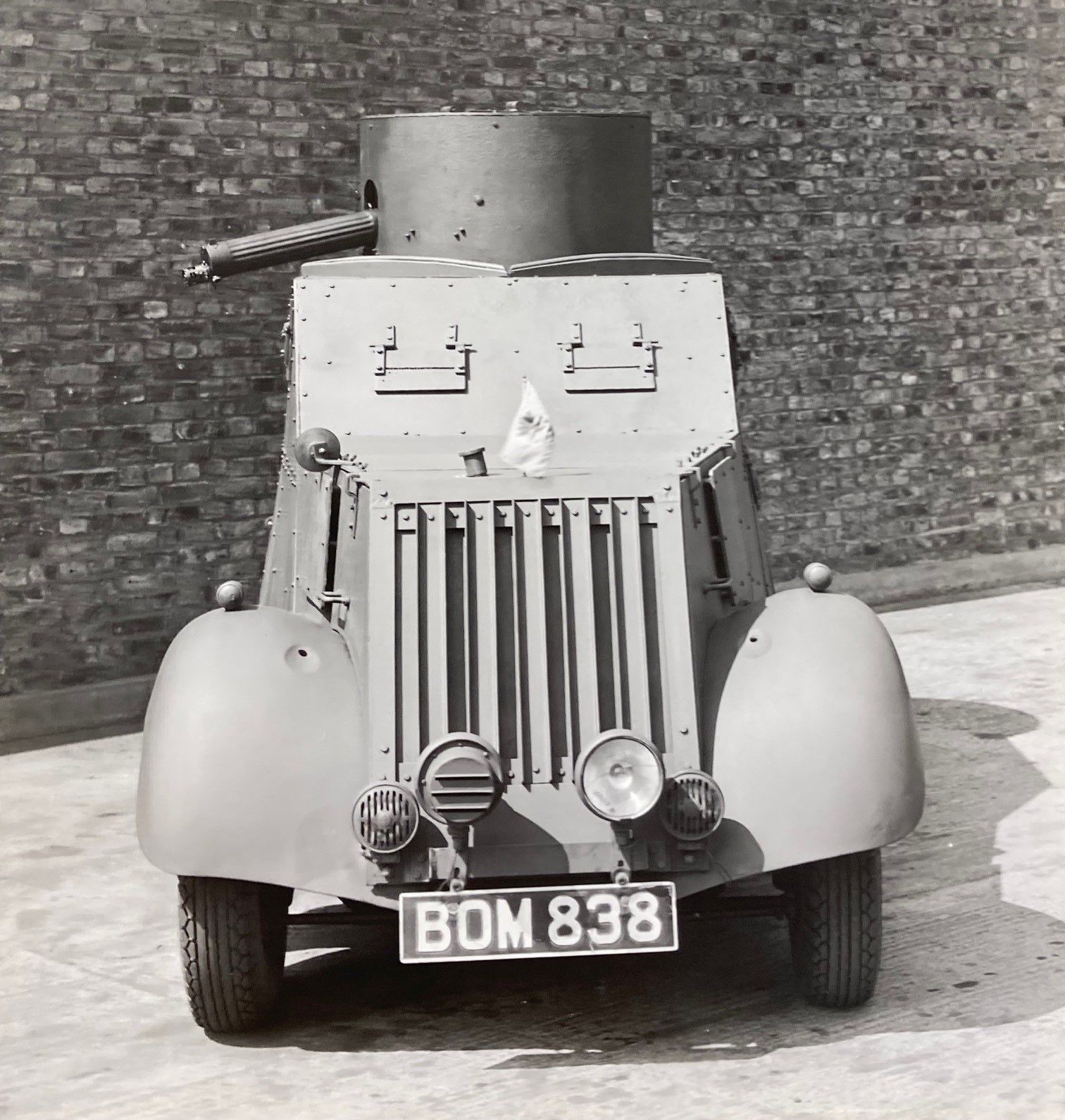 front view of an armoured car