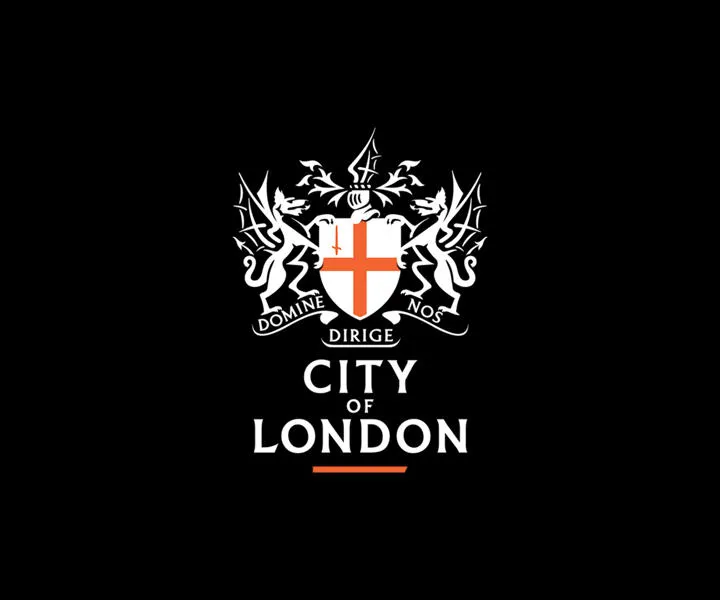 City of London Logo White on Black
