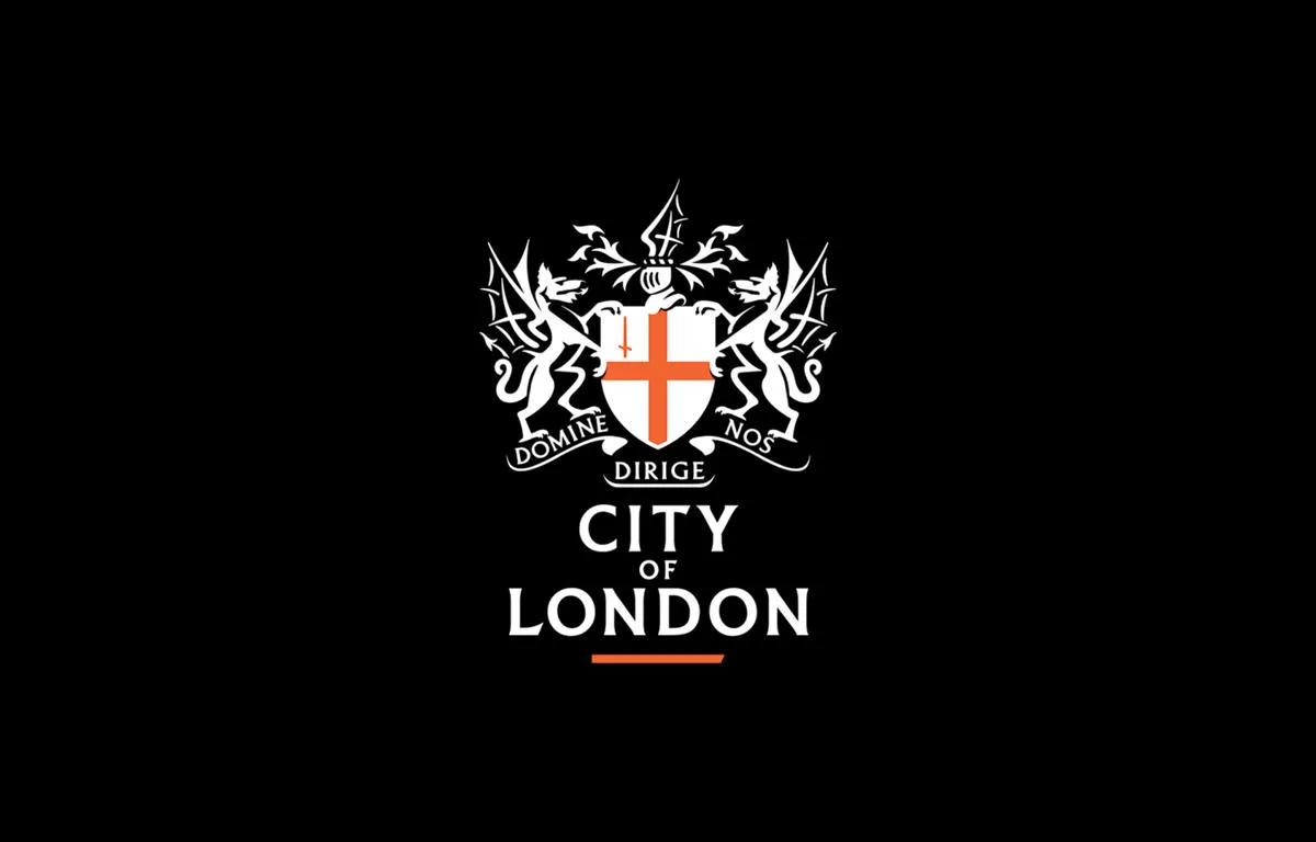 City of London Logo White on Black