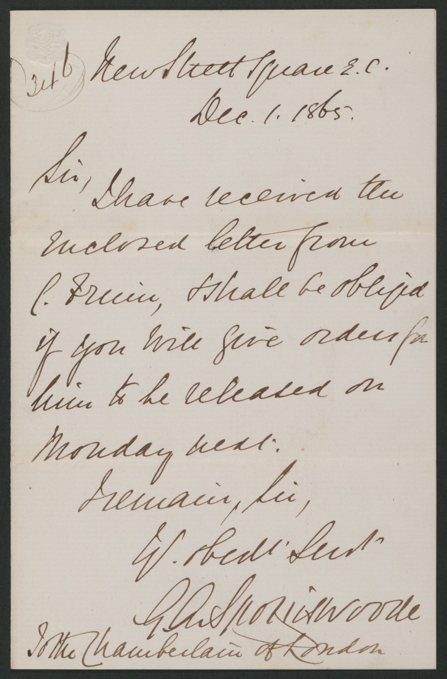 hand written letter