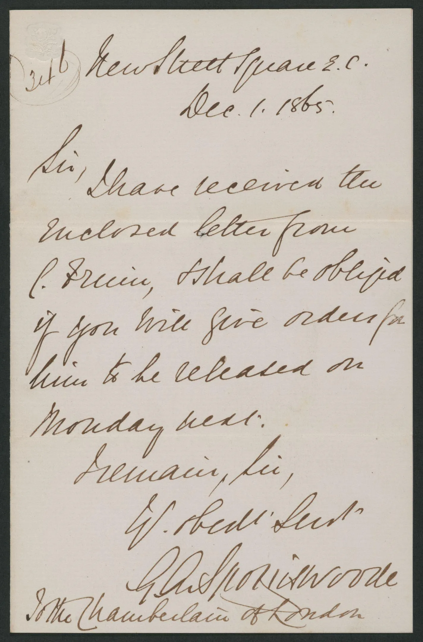 hand written letter