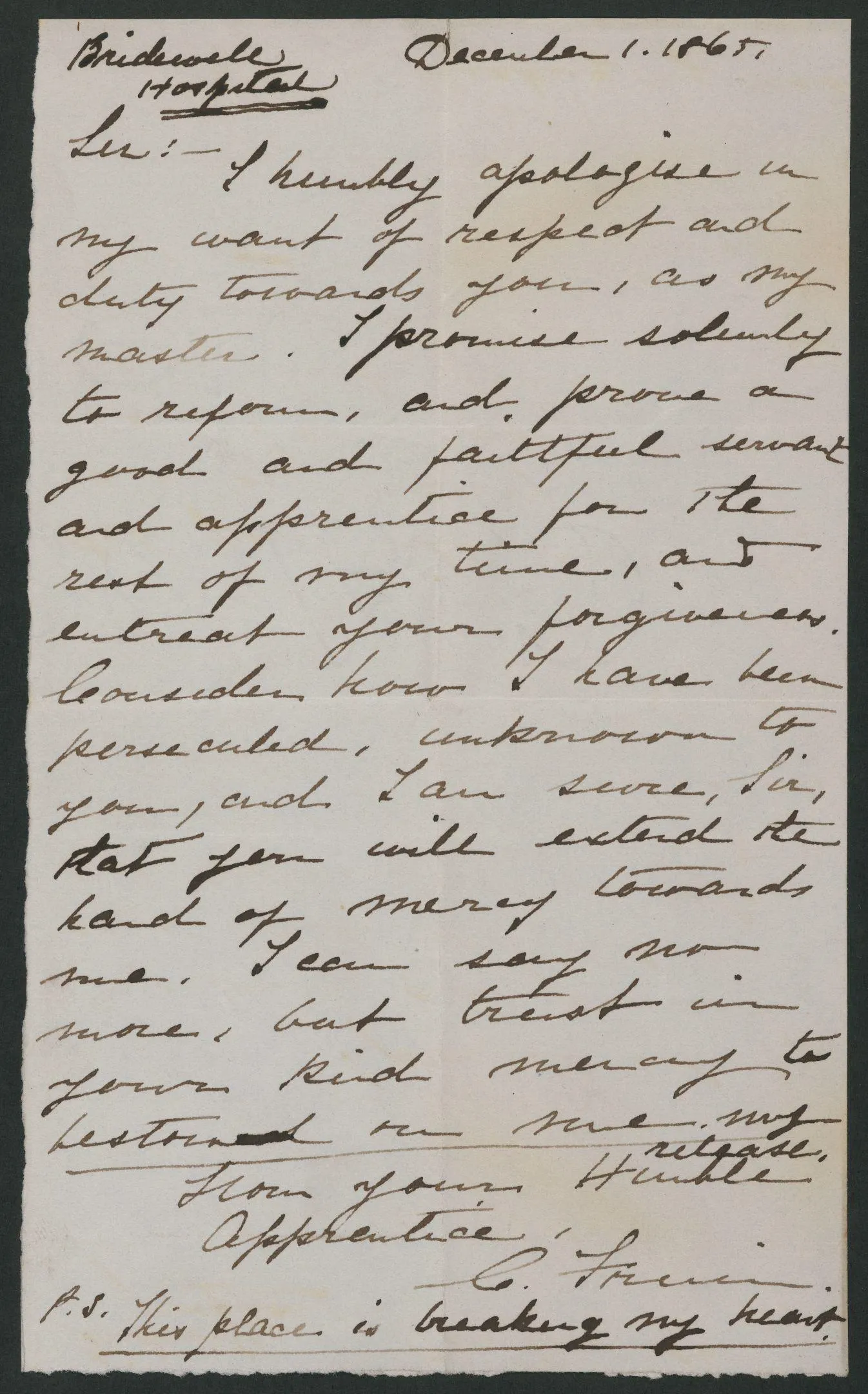 handwritten letter