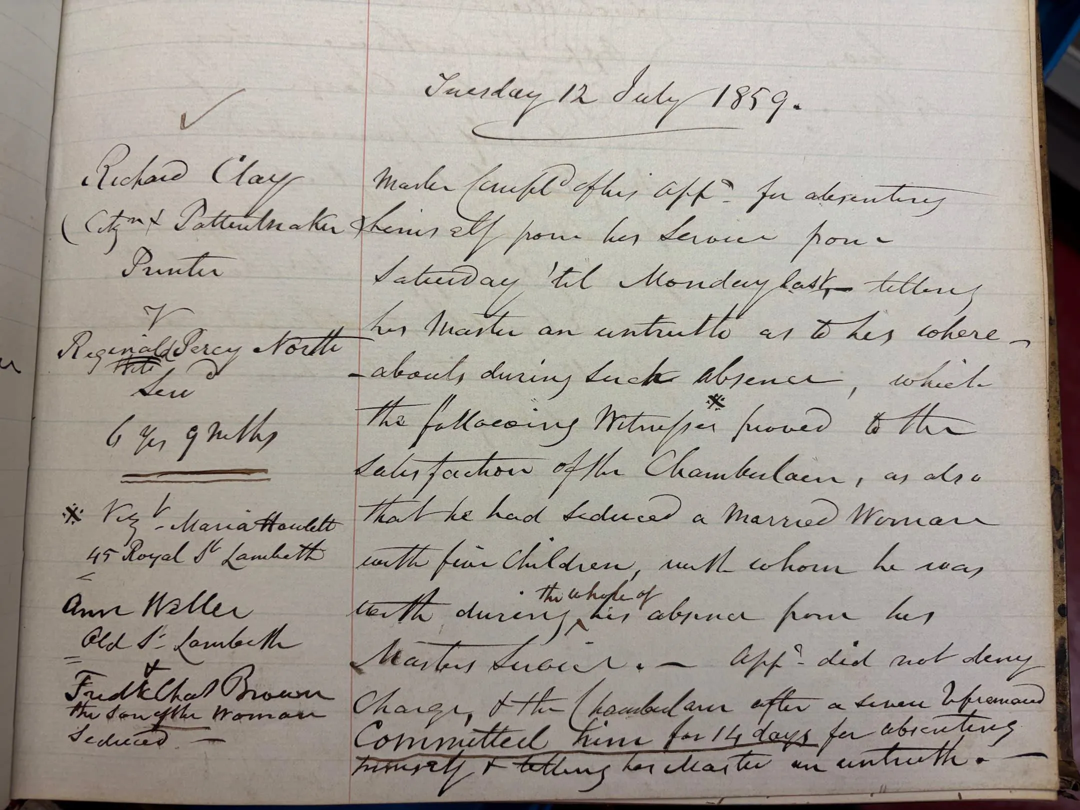 hand written page