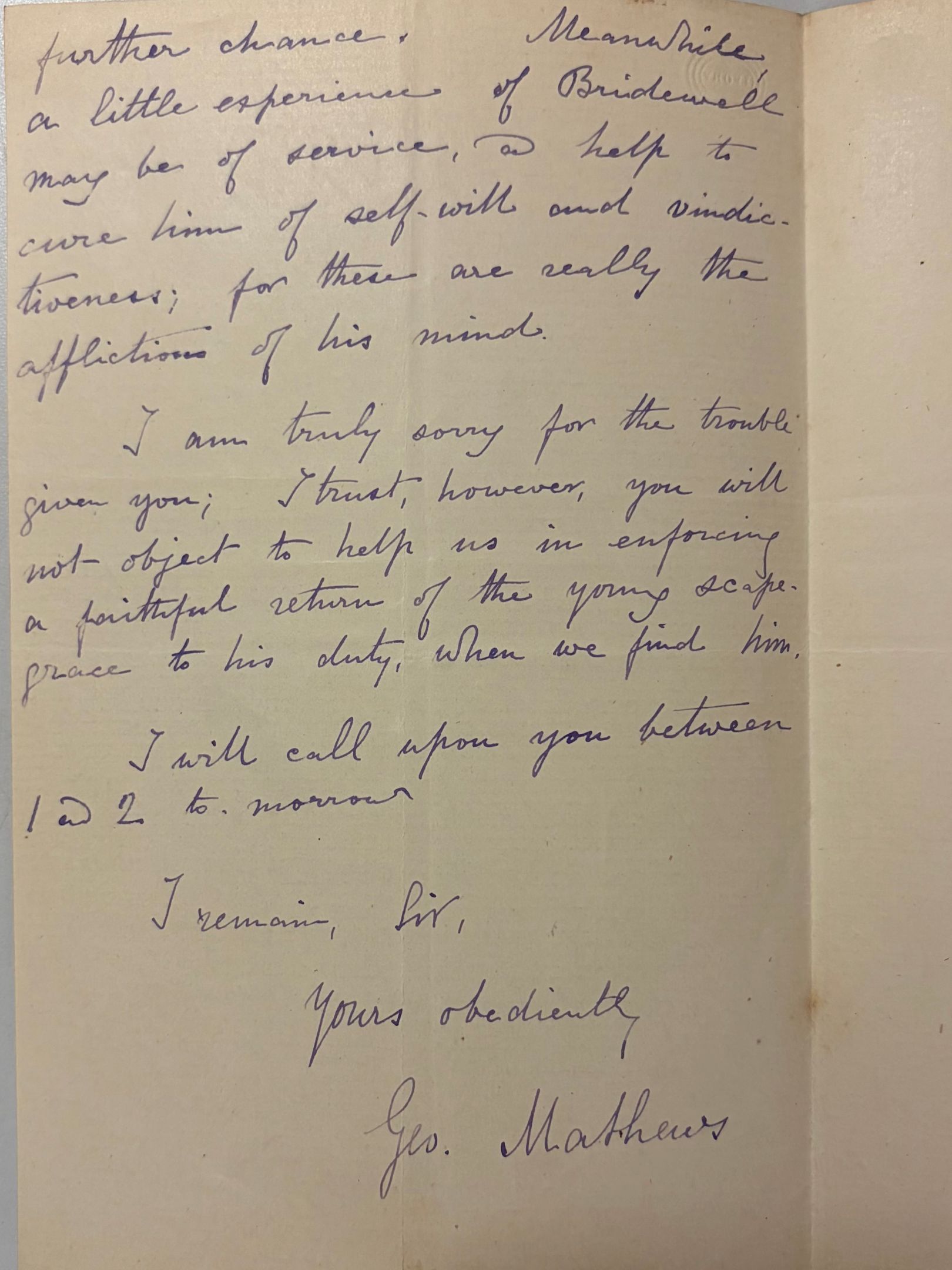 hand written letter