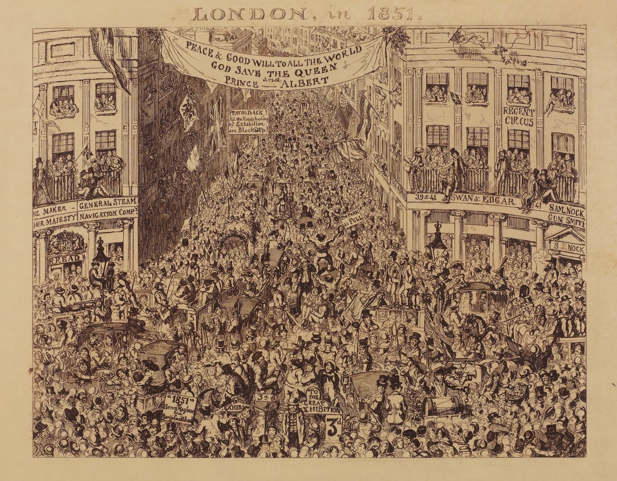 vast crowds of people are packed into the streets