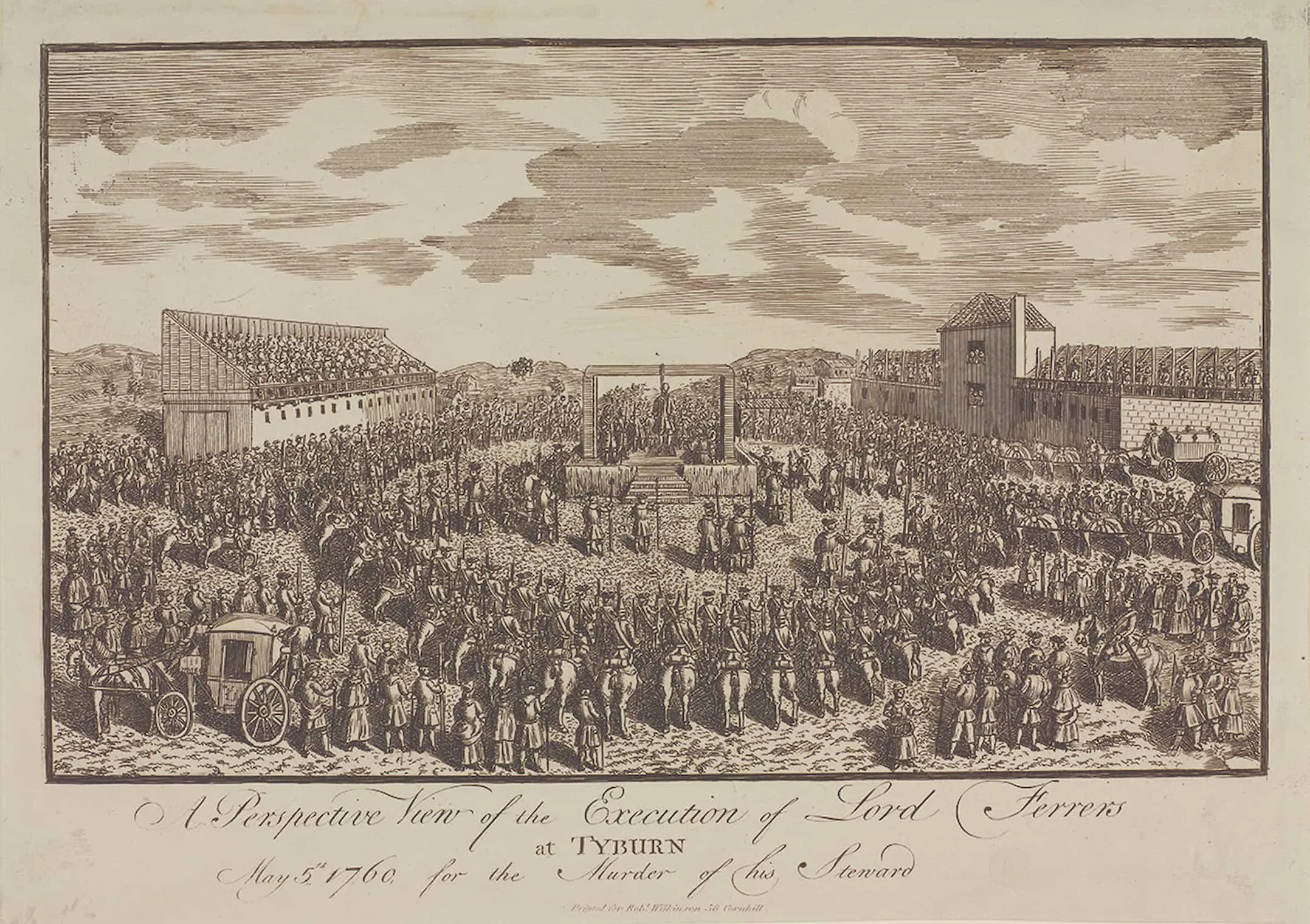 Crowds around a gallows