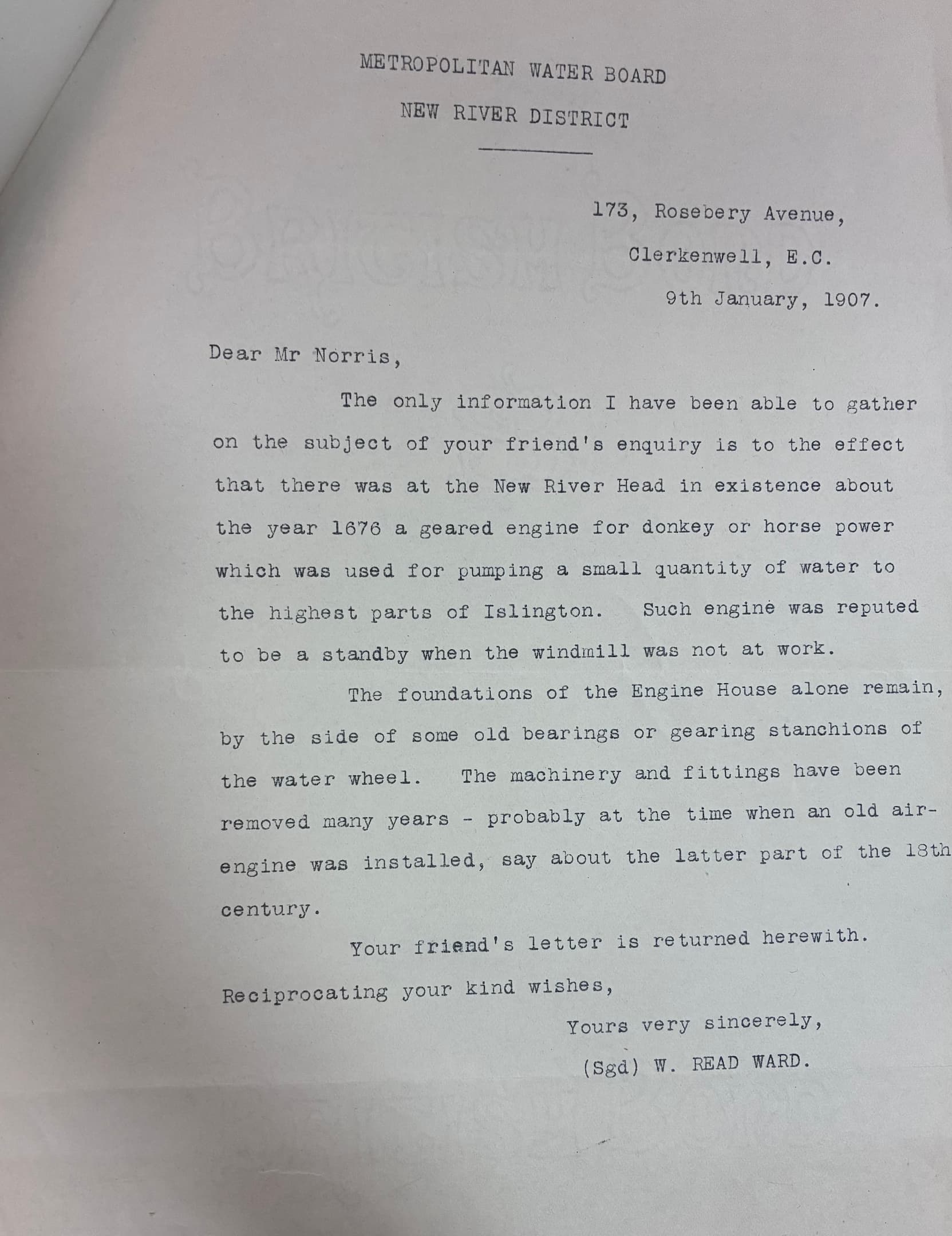  a letter with typed text