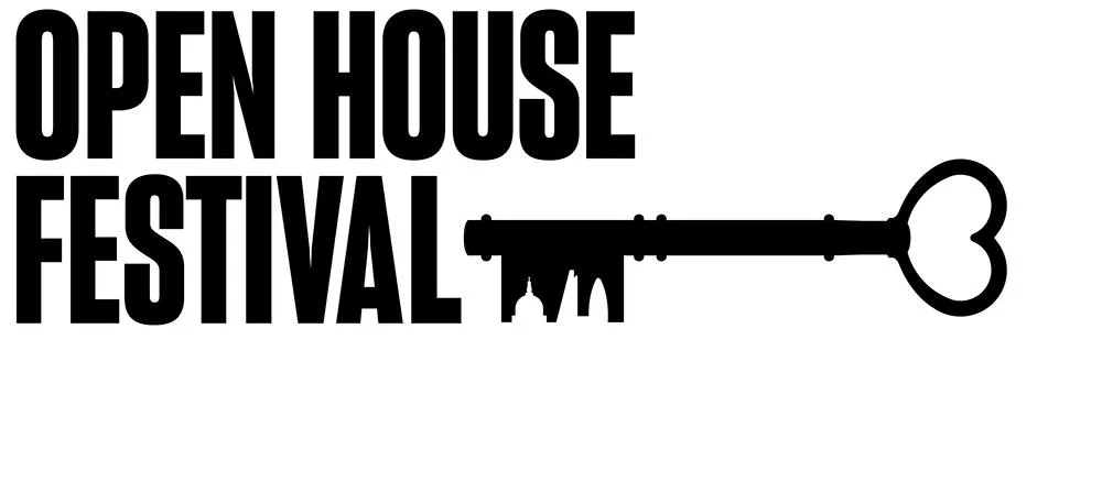 Open House festival logo showing a key with the London skyline