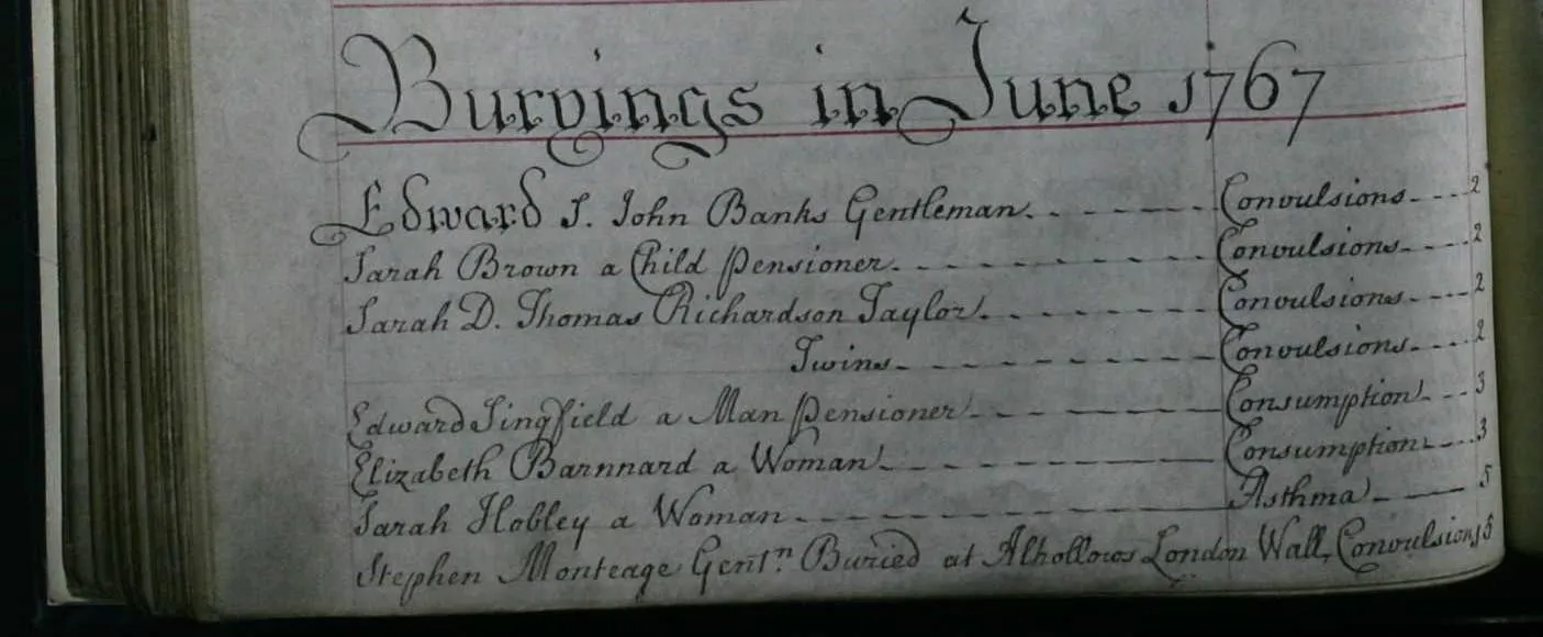 register of burials