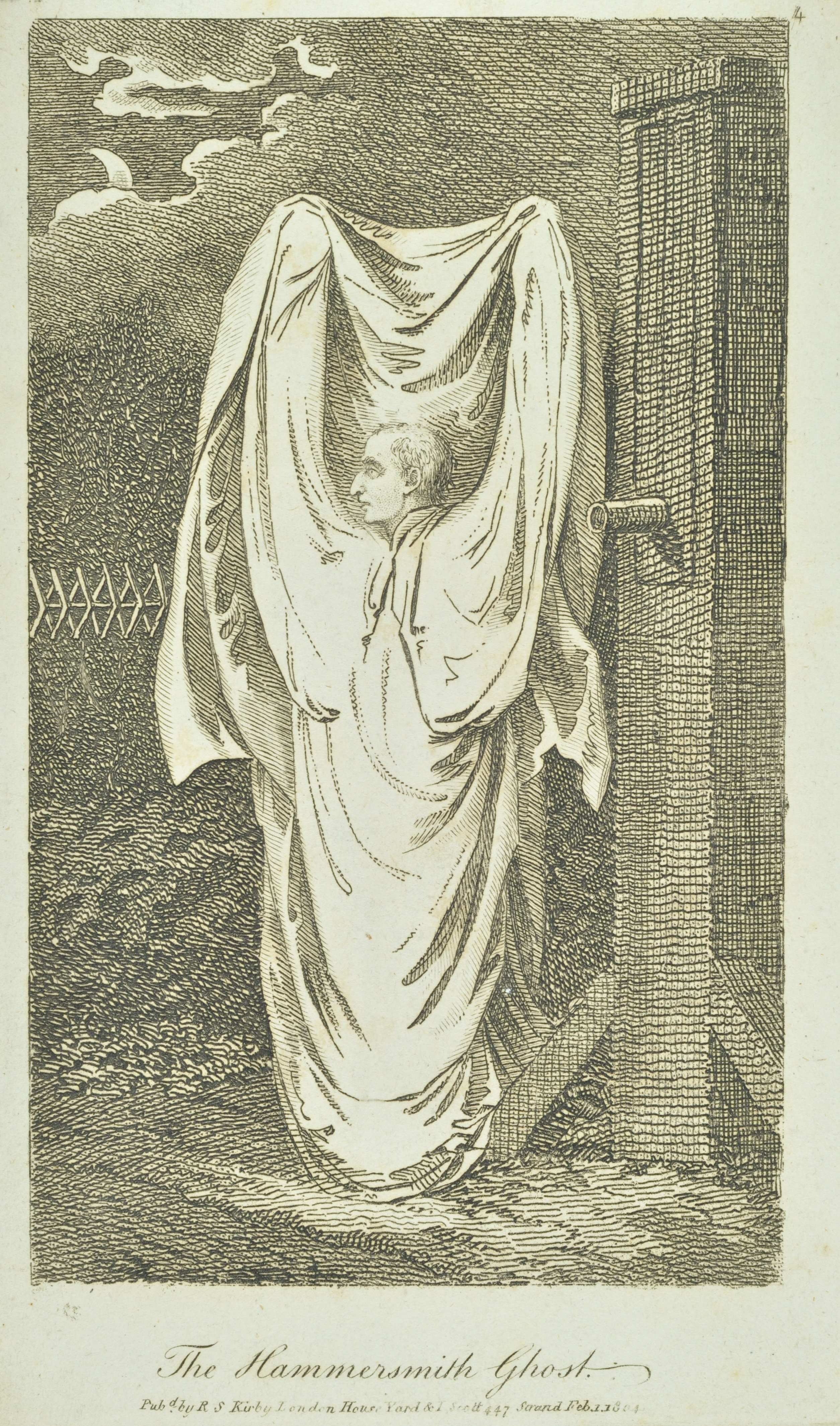 Illustration of a man wearing a white cloak/cape 