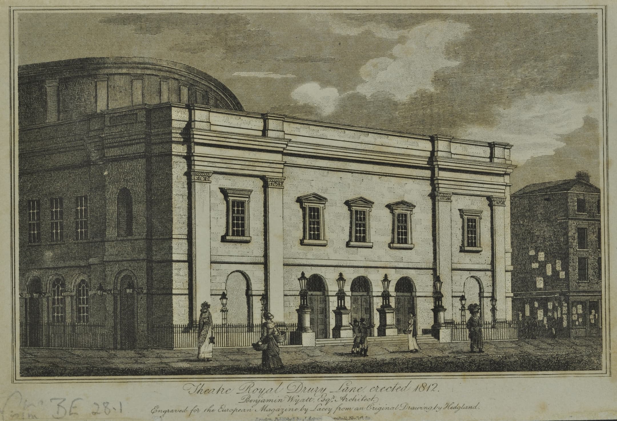 a two storey building with classical frontage and people outside