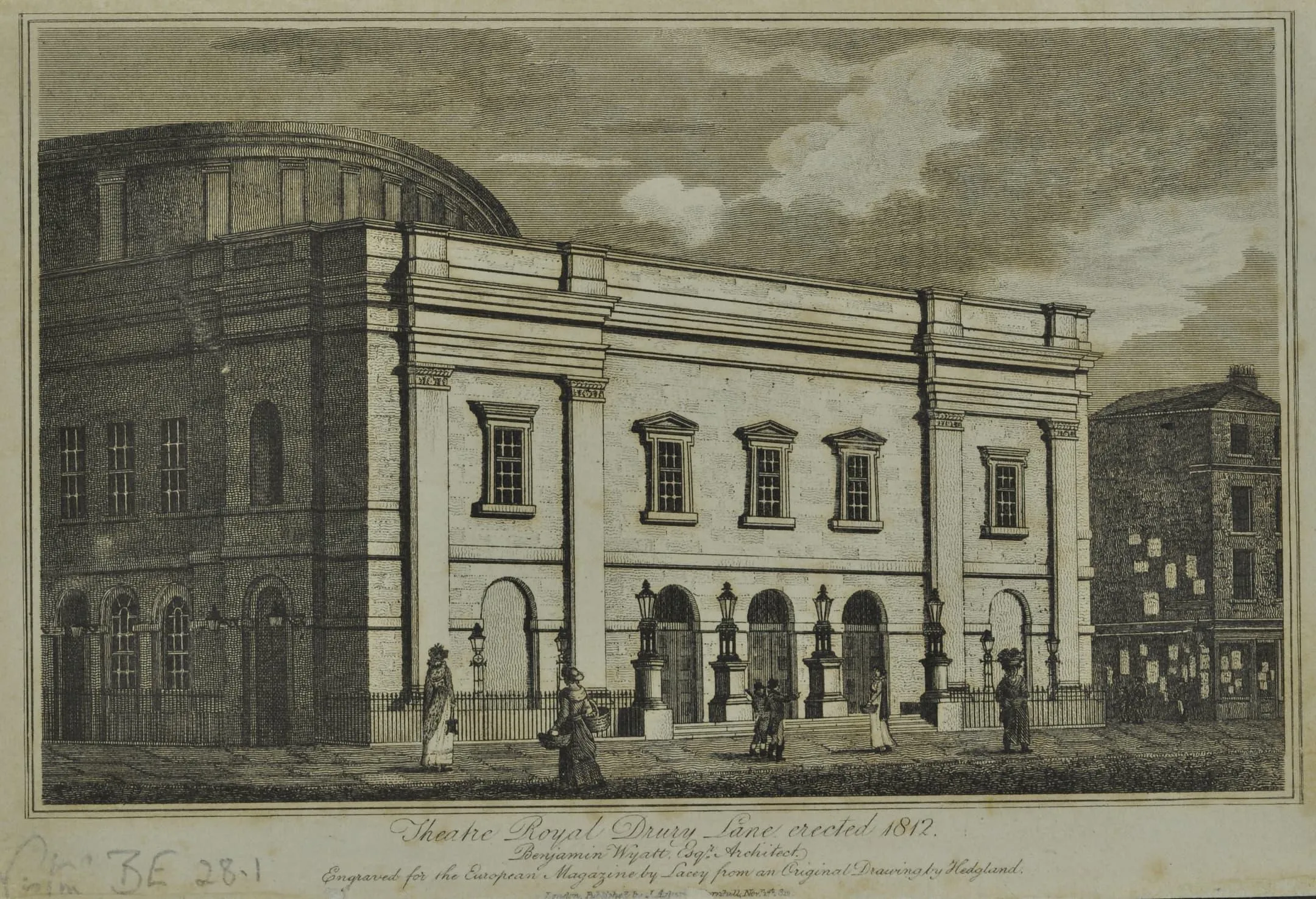 a two storey building with classical frontage and people outside